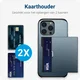 Apple iPhone 14 Pro Max Hoesje met Kaart Houder Back Cover Blauw afbeelding 5