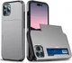 Apple iPhone 14 Pro Max Hoesje met Kaart Houder Back Cover Grijs afbeelding 2
