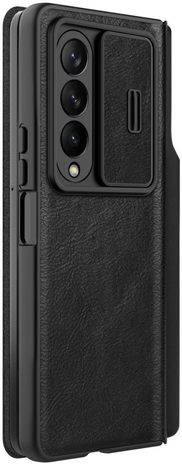 Nillkin Qin Pro Samsung Galaxy Z Fold 4 Hoesje met Camera Slider Zwart afbeelding 11