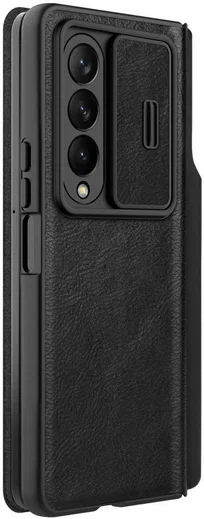 Nillkin Qin Pro Samsung Galaxy Z Fold 4 Hoesje met Camera Slider Zwart afbeelding 11
