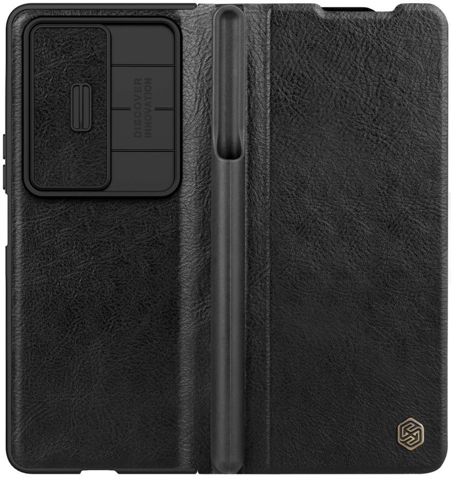 Nillkin Qin Pro Samsung Galaxy Z Fold 4 Hoesje met Camera Slider Zwart afbeelding 3