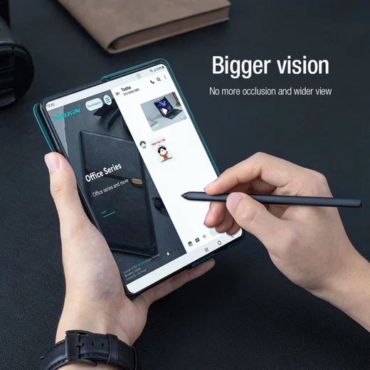 Nillkin Qin Pro Samsung Galaxy Z Fold 4 Hoesje met Camera Slider Zwart afbeelding 8