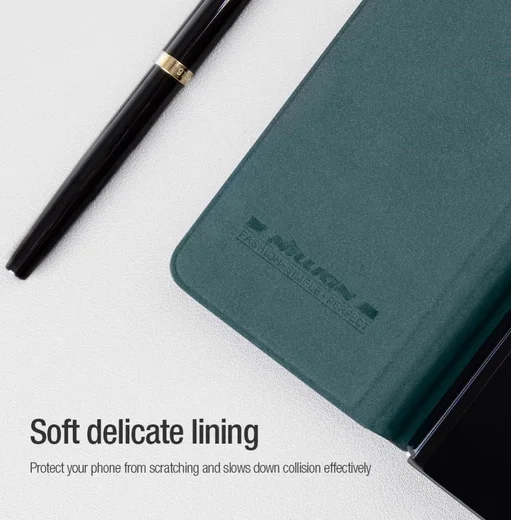 Nillkin Qin Pro Samsung Galaxy Z Fold 4 Hoesje met Camera Slider Zwart afbeelding 9