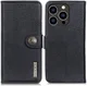 KHAZNEH Apple iPhone 14 Pro Hoesje Portemonnee Book Case Zwart afbeelding 2