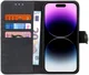KHAZNEH Apple iPhone 14 Pro Hoesje Portemonnee Book Case Zwart afbeelding 1