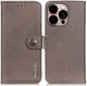 KHAZNEH Apple iPhone 14 Pro Max Hoesje Portemonnee Book Case Khaki afbeelding 2