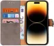 KHAZNEH Apple iPhone 14 Pro Max Hoesje Portemonnee Book Case Khaki