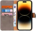 KHAZNEH Apple iPhone 14 Pro Max Hoesje Portemonnee Book Case Khaki