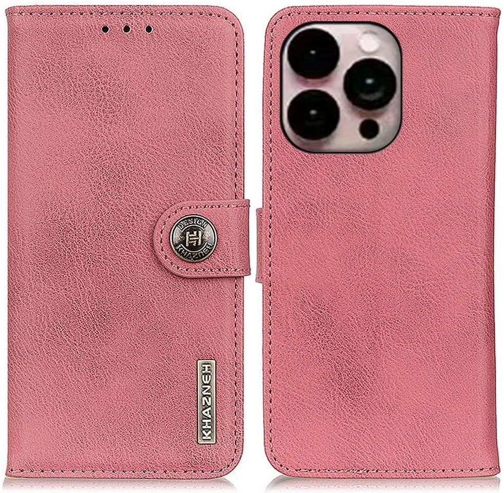 KHAZNEH Apple iPhone 14 Pro Max Hoesje Portemonnee Book Case Roze afbeelding 2