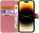 KHAZNEH Apple iPhone 14 Pro Max Hoesje Portemonnee Book Case Roze