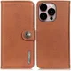 KHAZNEH Apple iPhone 14 Pro Max Hoesje Portemonnee Book Case Bruin afbeelding 2