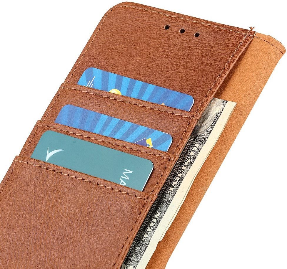 KHAZNEH Apple iPhone 14 Pro Max Hoesje Portemonnee Book Case Bruin afbeelding 5