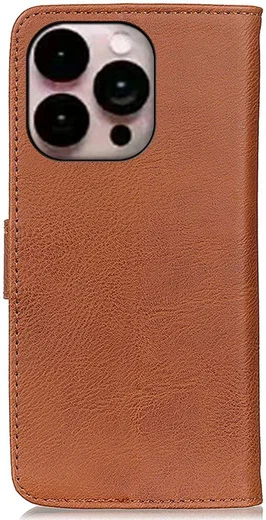 KHAZNEH Apple iPhone 14 Pro Max Hoesje Portemonnee Book Case Bruin afbeelding 8