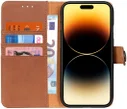 KHAZNEH Apple iPhone 14 Pro Max Hoesje Portemonnee Book Case Bruin