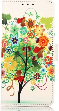 Apple iPhone 14 Pro Max Hoesje Portemonnee Book Case Tree Print