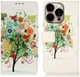 Apple iPhone 14 Pro Max Hoesje Portemonnee Book Case Tree Print afbeelding 3