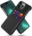 Apple iPhone 14 Pro Hoesje met Kaarthouder Back Cover Zwart