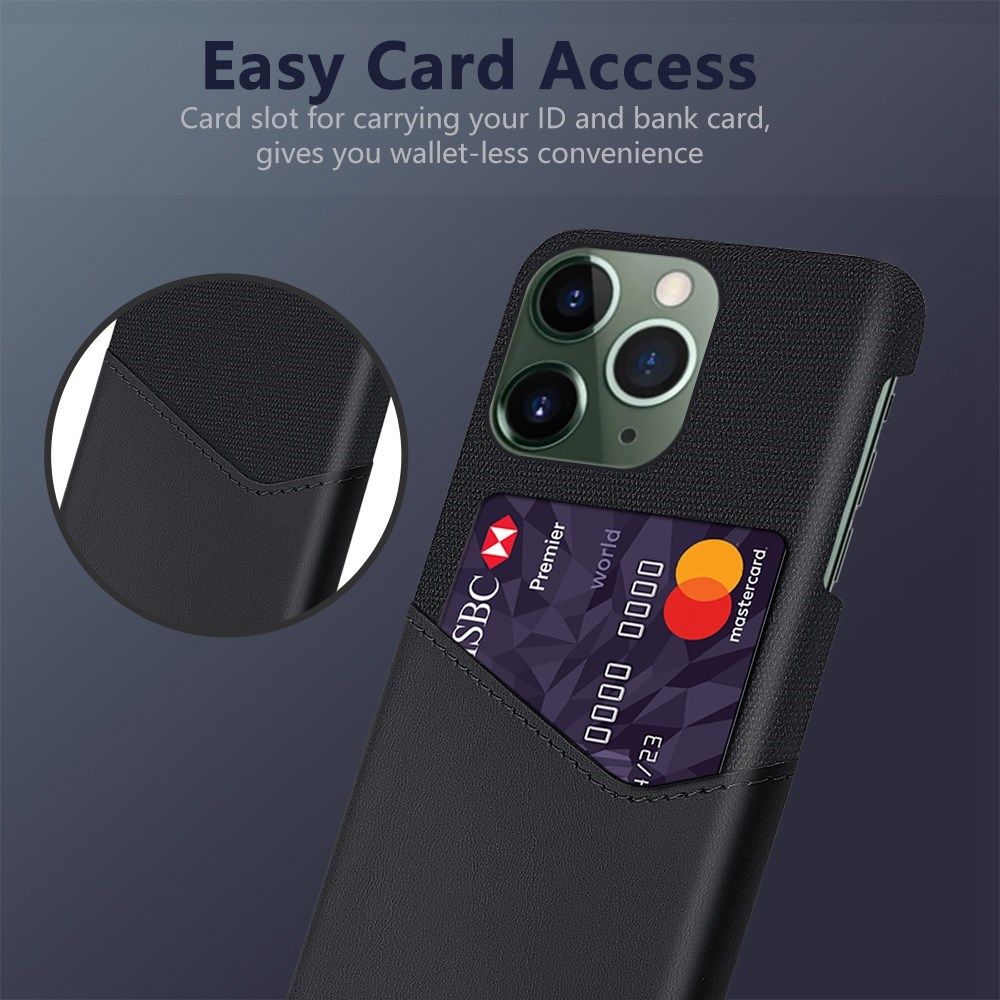 Apple iPhone 14 Pro Hoesje met Kaarthouder Back Cover Zwart afbeelding 2