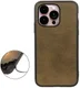 Apple iPhone 14 Pro Max Hoesje met Kunstleer Coating Groen afbeelding 2