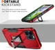 Apple iPhone 14 Pro Max Hoesje Hybride Kickstand Back Cover Zwart afbeelding 7