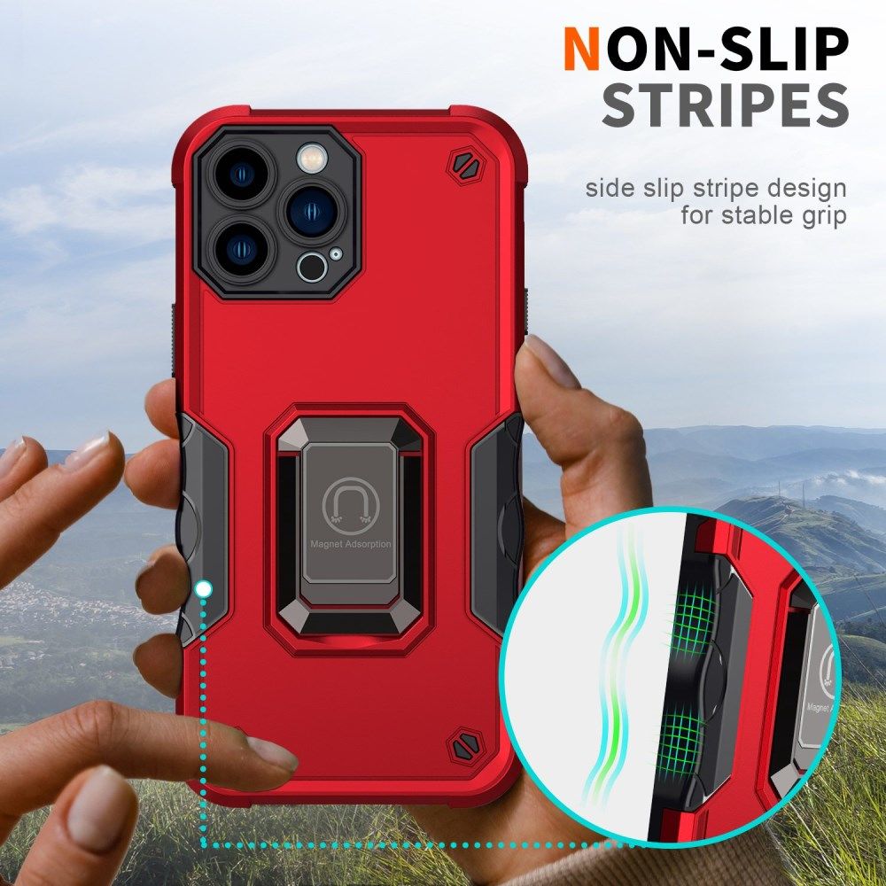 Apple iPhone 14 Pro Max Hoesje Hybride Kickstand Back Cover Zwart afbeelding 8