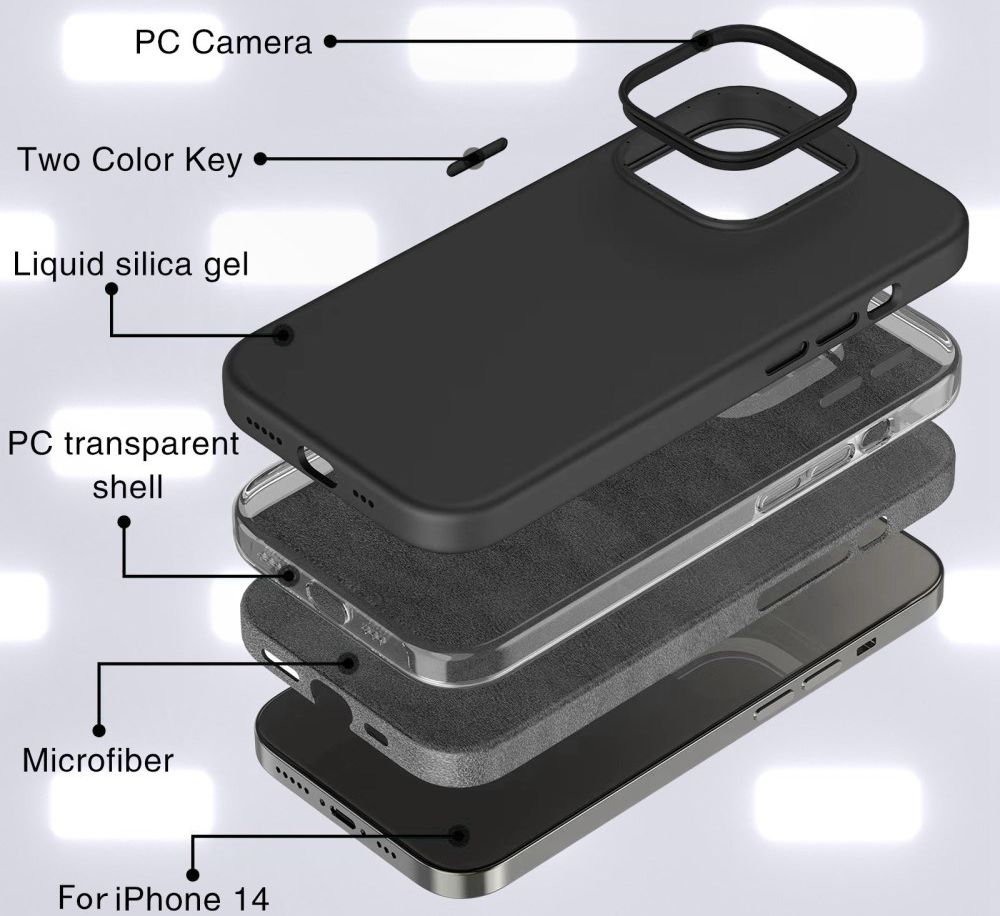 Apple iPhone 14 Hoesje Siliconen Back Cover Schokbestendig Zwart afbeelding 4