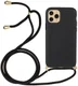 Apple iPhone 14 Pro Max Hoesje Back Cover Flexibel TPU met Koord Zwart