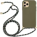 Apple iPhone 14 Pro Hoesje Back Case Flexibel TPU met Koord Groen