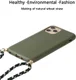 Apple iPhone 14 Pro Hoesje Back Case Flexibel TPU met Koord Groen afbeelding 2