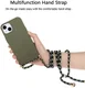 Apple iPhone 14 Hoesje Back Cover Flexibel TPU met Koord Groen afbeelding 3