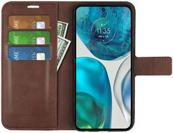 Motorola Moto G52 / G82 Hoesje Vintage Wallet Book Case Bruin afbeelding
