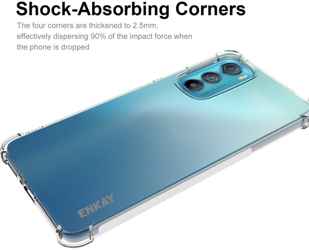 ENKAY Motorola Edge 30 Hoesje Schokbestendig TPU Transparant afbeelding 2