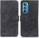 KHAZNEH Motorola Edge 30 Hoesje Retro Wallet Book Case Kunstleer Zwart afbeelding 2