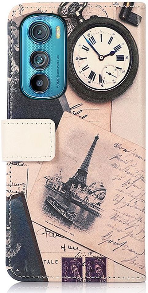Motorola Edge 30 Hoesje Portemonnee Eiffeltoren Print afbeelding 3