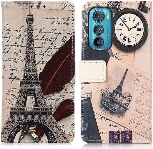 Motorola Edge 30 Hoesje Portemonnee Eiffeltoren Print afbeelding 6