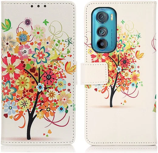 Motorola Edge 30 Hoesje Portemonnee Boom Print afbeelding 6