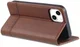 AZNS Apple iPhone 14 Hoesje Wallet Book Case Kunstleer Bruin afbeelding 4