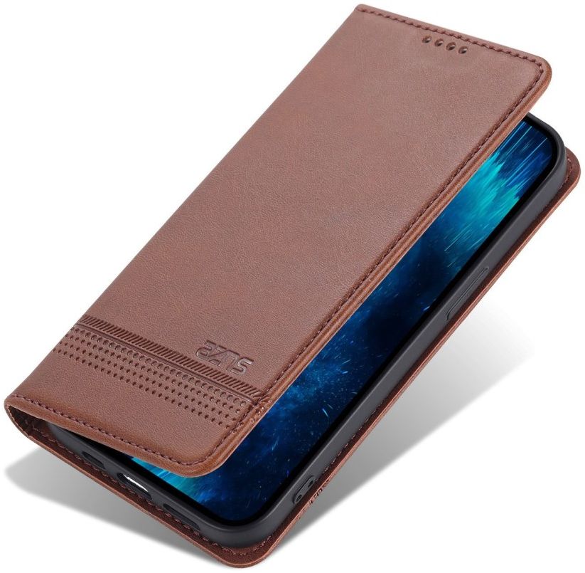AZNS Apple iPhone 14 Hoesje Wallet Book Case Kunstleer Bruin afbeelding 6