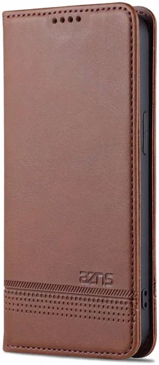 AZNS Apple iPhone 14 Hoesje Wallet Book Case Kunstleer Bruin afbeelding 8