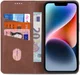 AZNS Apple iPhone 14 Hoesje Wallet Book Case Kunstleer Bruin afbeelding 1