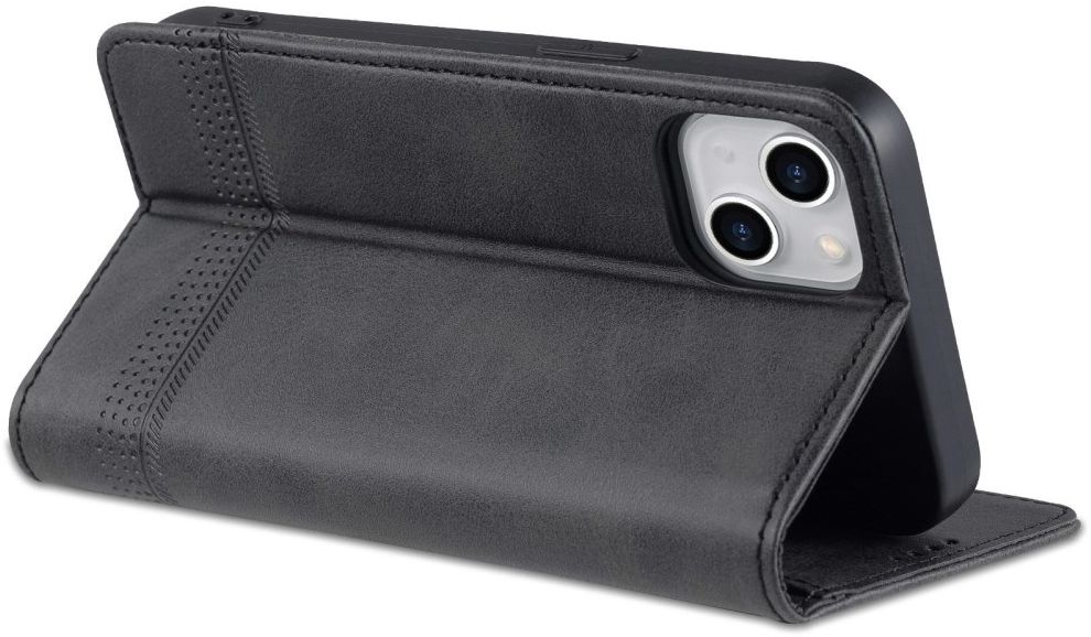 AZNS Apple iPhone 14 Hoesje Wallet Book Case Kunstleer Zwart afbeelding 4