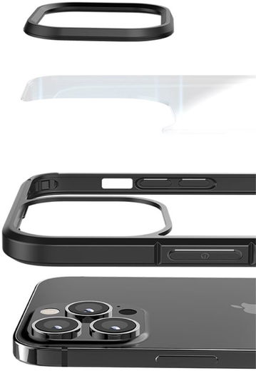 Apple iPhone 14 Pro Hoesje Hybride Back Cover Transparant afbeelding 3