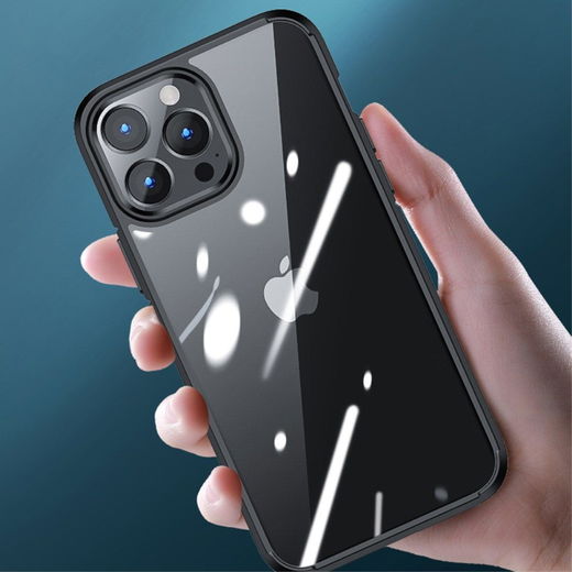 Apple iPhone 14 Pro Hoesje Hybride Back Cover Transparant afbeelding 7