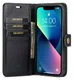 DG Ming Apple iPhone 14 Hoesje 2-in-1 Book Case en Back Cover Zwart afbeelding 1