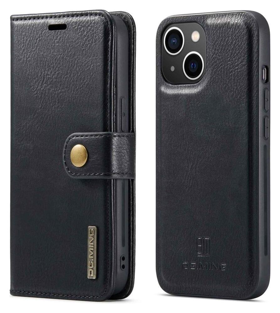DG Ming Apple iPhone 14 Hoesje 2-in-1 Book Case en Back Cover Zwart afbeelding 2