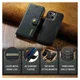 DG Ming Apple iPhone 14 Hoesje 2-in-1 Book Case en Back Cover Zwart afbeelding 5