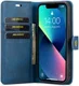 DG Ming Apple iPhone 14 Hoesje 2-in-1 Book Case en Back Cover Blauw afbeelding 1
