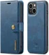 DG Ming Apple iPhone 14 Hoesje 2-in-1 Book Case en Back Cover Blauw afbeelding 2
