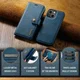 DG Ming Apple iPhone 14 Hoesje 2-in-1 Book Case en Back Cover Blauw afbeelding 5