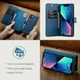 DG Ming Apple iPhone 14 Hoesje 2-in-1 Book Case en Back Cover Blauw afbeelding 8